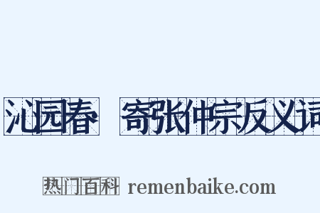 沁园春·寄张仲宗反义词是什么意思的图片